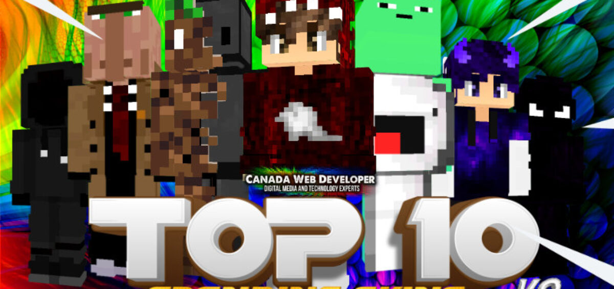 Looking for a fresh style? These skins will blow you away! Here is the eighth release of Top 10 for Minecraft! For all gamers. 10 HD (128px) skins including: - 9 trending outfits - 1 exclusive free skin by: Dannny0117 Created and Published by: Dannny0117 + Canada Web Developer. Open up the Marketplace on your Minecrafting device and download.